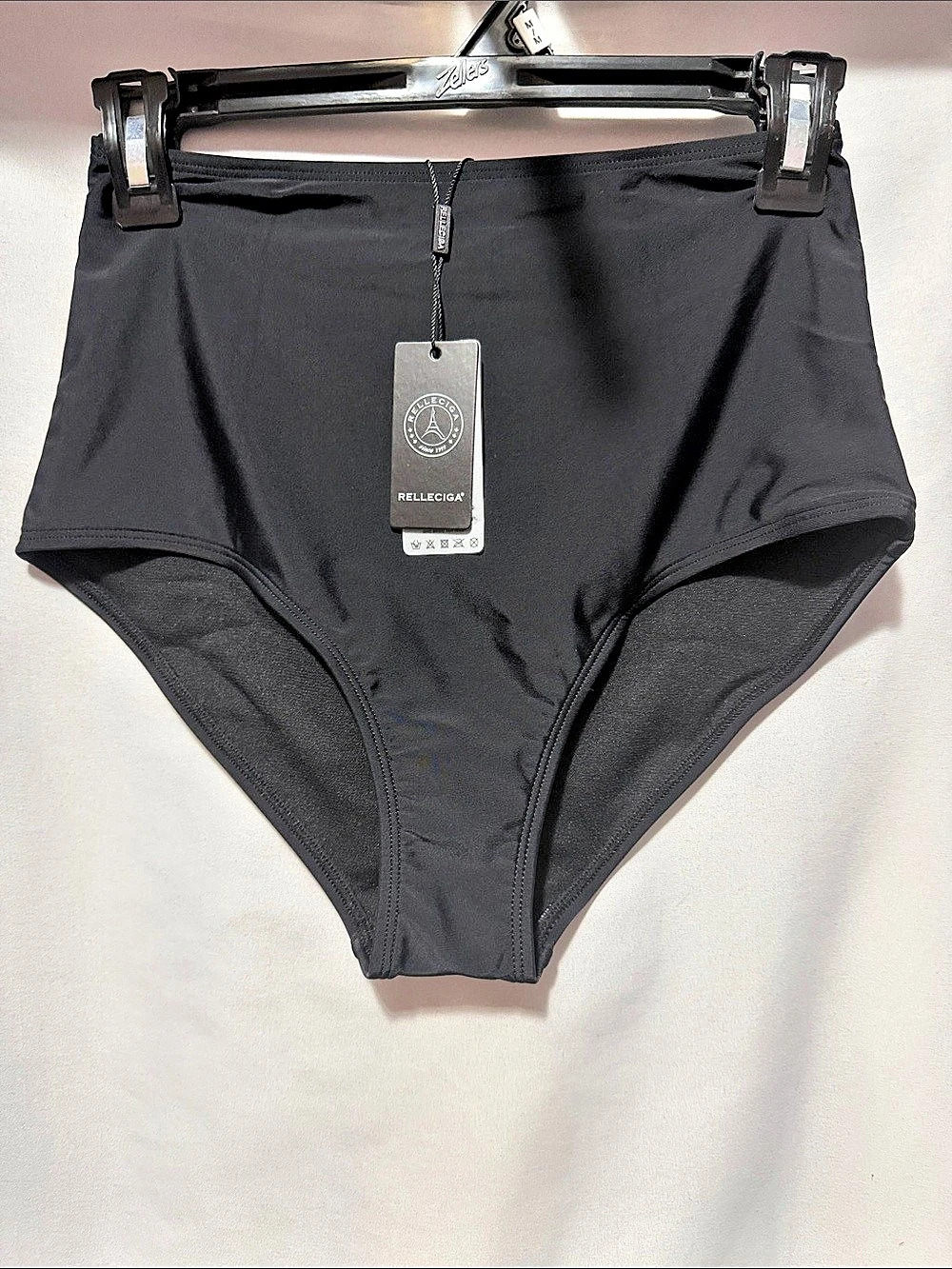 Relleciga High Waisted Bikini Bottom Black Small